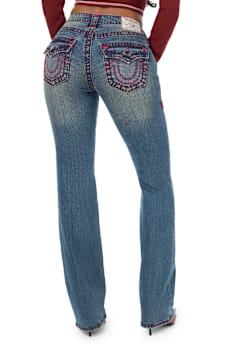  BECCA MID RISE SUPER T FLAP BOOTCUT JEAN