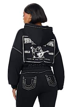 BIG T CRYSTAL GIRLFRIEND ZIP HOODIE