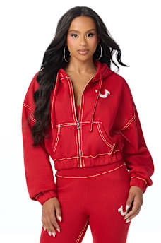 BIG T CRYSTAL GIRLFRIEND ZIP HOODIE