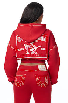 BIG T CRYSTAL GIRLFRIEND ZIP HOODIE