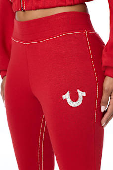 BIG T CRYSTAL BOOTCUT SWEATPANT