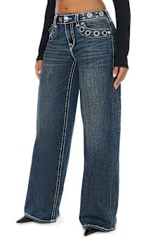 MADDIE GROMMET SUPER T FLAP SUPER BAGGY JEAN