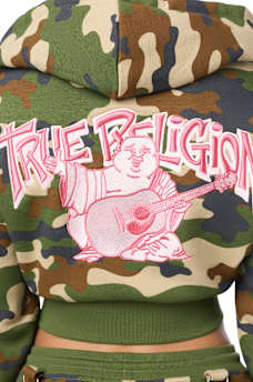EMBROIDERED CAMO ZIP-UP HOODIE