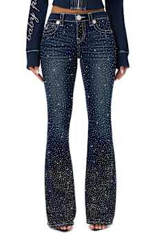 TRUE RELIGION X BABY PHAT JOEY ULTRA LOW RISE FLARE JEAN