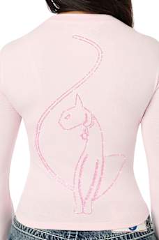 TRUE RELIGION X BABY PHAT CRYSTAL LONG SLEEVE BABY TEE