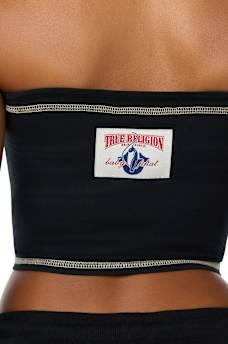 TRUE RELIGION X BABY PHAT CRYSTAL CAT TUBE TOP