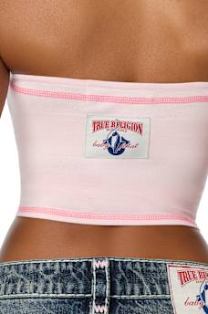 TRUE RELIGION X BABY PHAT CRYSTAL CAT TUBE TOP