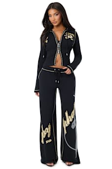 TRUE RELIGION X BABY PHAT CRYSTAL ZIP HOODIE