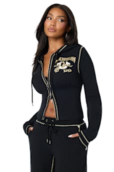 TRUE RELIGION X BABY PHAT CRYSTAL ZIP HOODIE