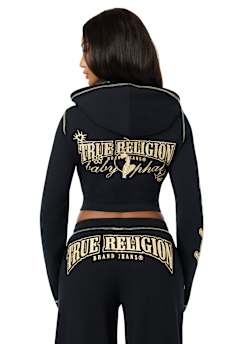 TRUE RELIGION X BABY PHAT CRYSTAL ZIP HOODIE