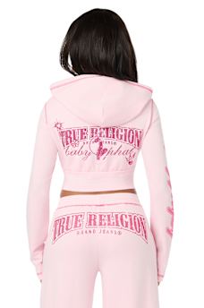 TRUE RELIGION X BABY PHAT CRYSTAL ZIP HOODIE