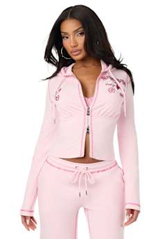 TRUE RELIGION X BABY PHAT CRYSTAL ZIP HOODIE