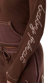 TRUE RELIGION X BABY PHAT WASHED BIG T ZIP HOODIE