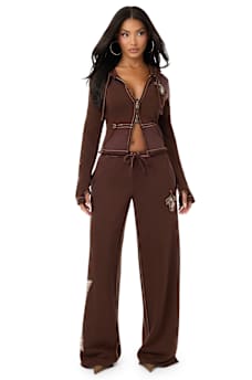 TRUE RELIGION X BABY PHAT CRYSTAL LOW RISE SWEATPANT
