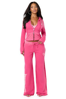 TRUE RELIGION X BABY PHAT CRYSTAL LOW RISE SWEATPANT