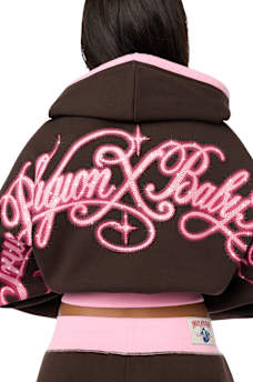 TRUE RELIGION X BABY PHAT CRYSTAL GIRLFRIEND ZIP HOODIE