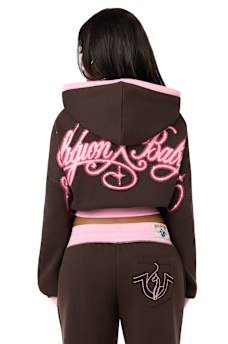 TRUE RELIGION X BABY PHAT CRYSTAL GIRLFRIEND ZIP HOODIE