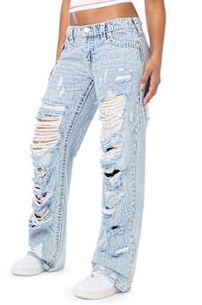 JUNO LOW RISE SUPER T FLAP BAGGY JEAN