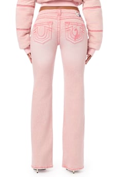 TRUE RELIGION X BABY PHAT BECCA LOW RISE PINK SUPER T BOOTCUT JEAN