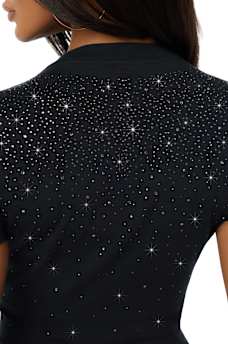 TRUE RELIGION X BABY PHAT ALLOVER CRYSTAL BABY TEE