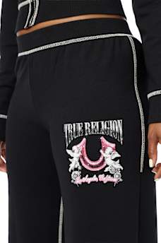 CRYSTAL LOW RISE BAGGY SWEATPANT
