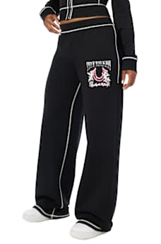 CRYSTAL LOW RISE BAGGY SWEATPANT