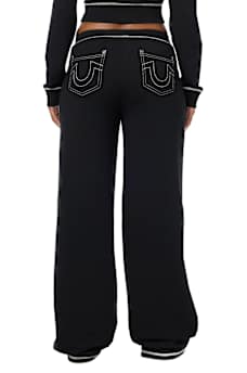 CRYSTAL LOW RISE BAGGY SWEATPANT