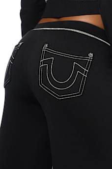 CRYSTAL LOW RISE BAGGY SWEATPANT