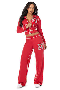 CRYSTAL LOW RISE BAGGY SWEATPANT