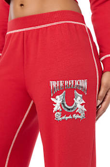 CRYSTAL LOW RISE BAGGY SWEATPANT