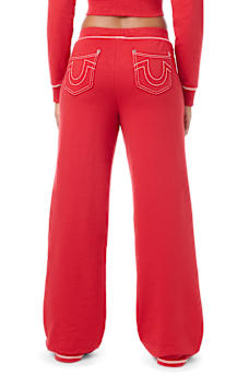CRYSTAL LOW RISE BAGGY SWEATPANT