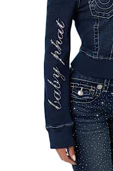 TRUE RELIGION X BABY PHAT CRYSTAL SHRUNKEN JACKET