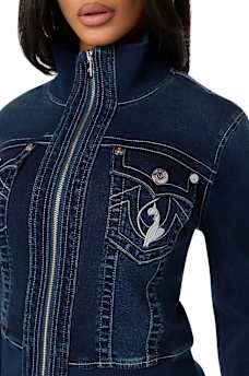 TRUE RELIGION X BABY PHAT CRYSTAL SHRUNKEN JACKET