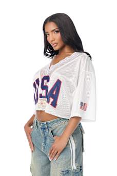 LACE JERSEY TOP