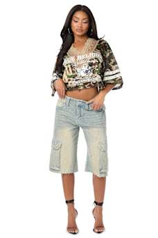 TOP ESTILO CAMISETA DE F&Uacute;TBOL CON ENCAJE