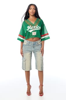 LACE JERSEY TOP