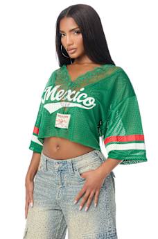 LACE JERSEY TOP