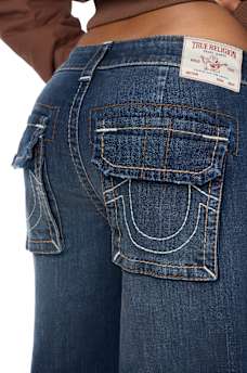 MADDIE MID RISE BIG T CARGO SUPER BAGGY JEAN