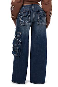 MADDIE MID RISE BIG T CARGO SUPER BAGGY JEAN