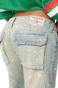 BOBBI CRYSTAL CARGO FLAP BAGGY JORT 