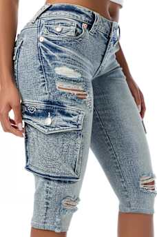 BECCA LOW RISE FLAP CARGO CAPRI 