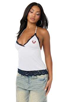 BRANDED LACE CAMI TOP