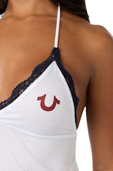 BRANDED LACE CAMI TOP