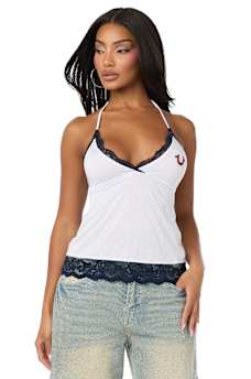 BRANDED LACE CAMI TOP