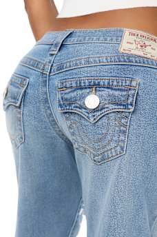 CUSTOM JUNO LOW RISE CRYSTAL BAGGY JEAN