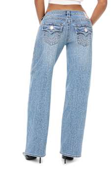 CUSTOM JUNO LOW RISE CRYSTAL BAGGY JEAN