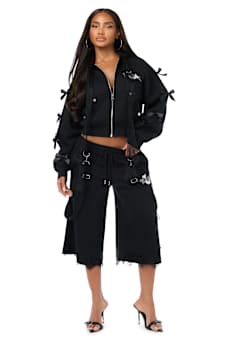 CUSTOM LACE BERMUDA SWEATSHORT