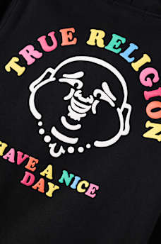 BOYS BUDDHA LOGO ZIP HOODIE, image 3