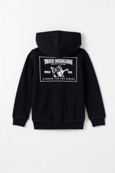BOYS STITCH LOGO ZIP HOODIE, image 1