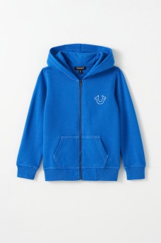 BOYS STITCH LOGO ZIP HOODIE, image 2